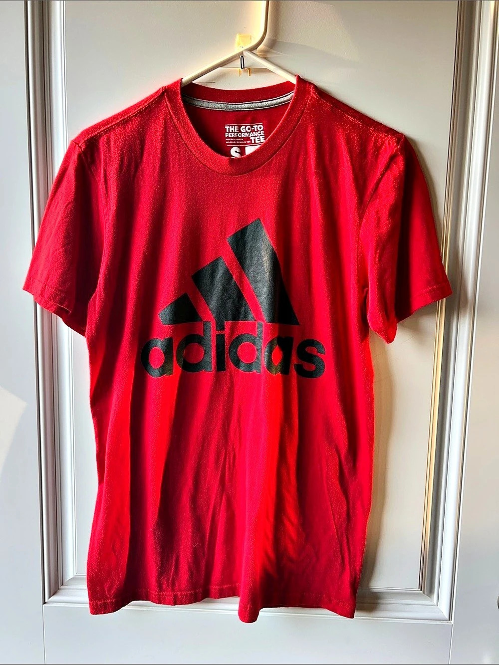 adidas The Go-To Performance Tee Red & Black Small